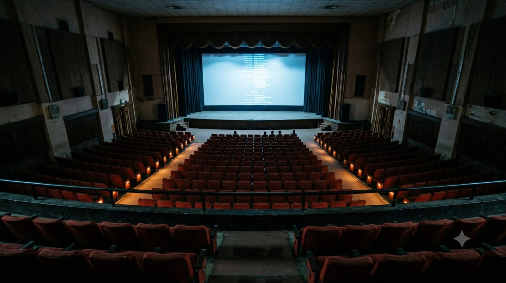 Akhanda 2 release date and OTT guide: cinema auditorium with an illuminated screen