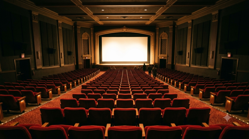 Big budget Telugu movies profitability 2025-2026 shown through an empty cinema hall