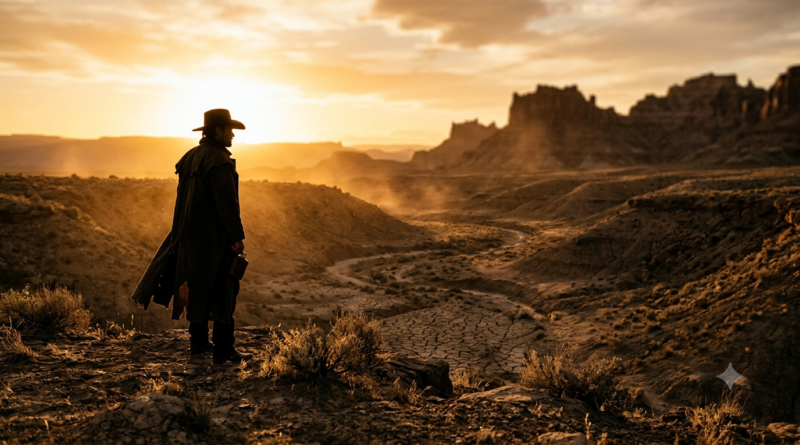 Dacoit A Love Story neo-Western crime drama poster concept, streaming on Prime Video