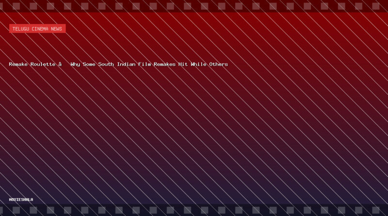 Remake Roulette – Why Some South Indian Film Remakes Hit While Others - Movieshala