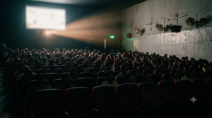 Women in Telugu cinema: packed Indian cinema hall audience watching a female-led Telugu film