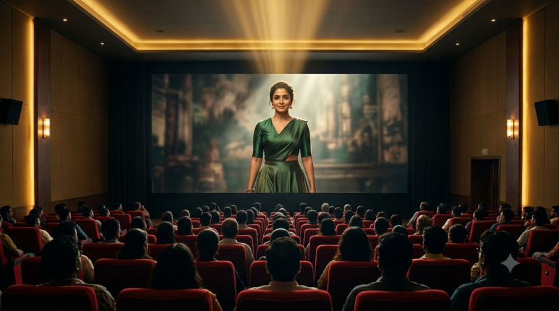 Women in Telugu cinema – cinema audience watching a female-led film
