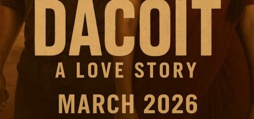 Adivi Sesh and Mrunal Thakur in Dacoit: A Love Story poster