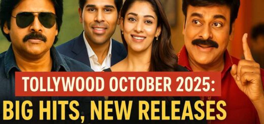 "Telugu Cinema October 2025 Updates – Nani and Sujeeth’s Bloody Romeo, Pawan Kalyan’s message, MSVG song promo, Nayanthara’s first look, Ravi Teja’s Mass Jathara, and Dussehra film launches."