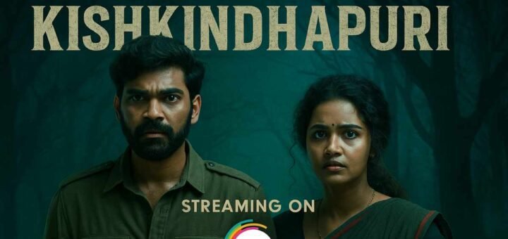 Kishkindhapuri OTT release Bellamkonda Sai Sreenivas and Anupama Parameswaran in a dark forest setting from the Telugu horror thriller Kishkindhapuri, premiering on ZEE5 on October 17, 2025.