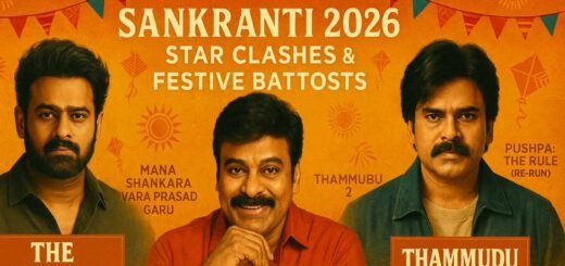 Prabhas, Chiranjeevi, and Pawan Kalyan headline the biggest Sankranti 2026 Telugu movie lineup featuring The Raja Saab, Mana Shankara Vara Prasad Garu, Thammudu 2, and more festive blockbusters.