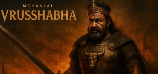 Mohanlal in Vrusshabha as a warrior king in the Telugu-Malayalam bilingual epic