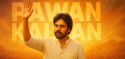 Pawan Kalyan waving to a massive fan crowd symbolizing his cult following in Tollywood.