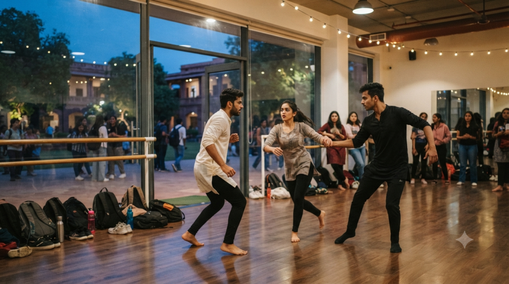 Campus Beats Season 6 trailer-inspired campus dance rehearsal and romantic conflict