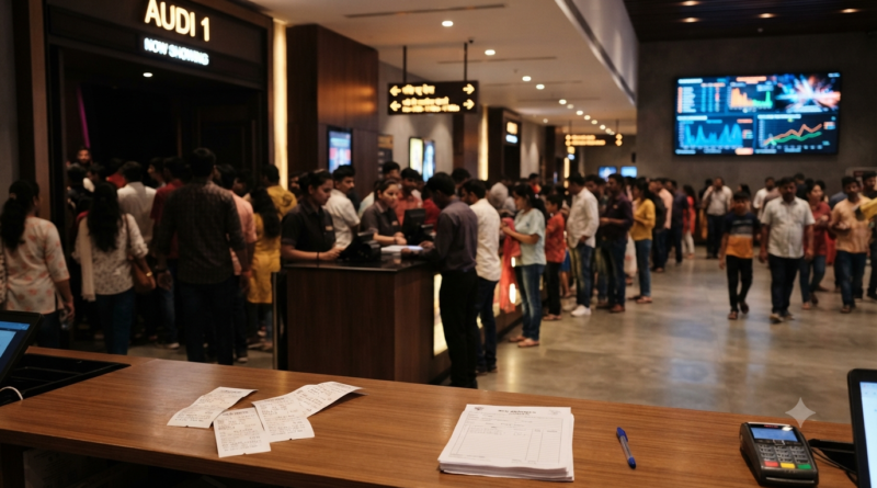 Dhurandhar The Revenge box office final collection concept with cinema tickets and a packed theatre