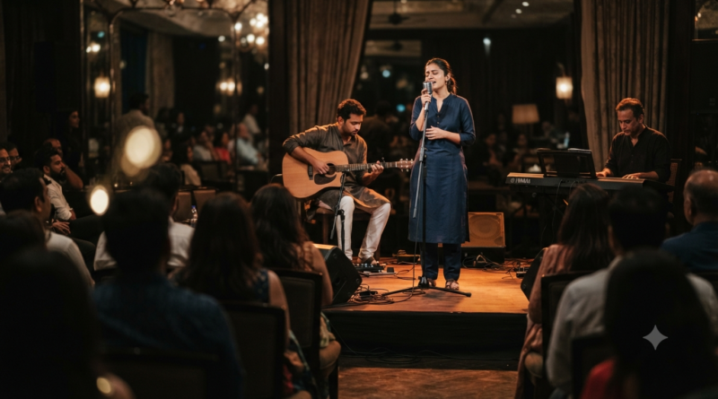 Ek Din Ki Mehfil live music event with singers performing before a cinema audience in Mumbai