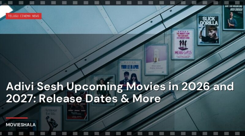 Adivi Sesh Upcoming Movies in 2026 and 2027: Release Dates & More - Movieshala