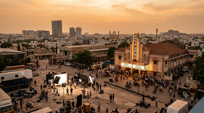 Telugu film industry studio and cinema hub in Hyderabad representing Tollywood's business